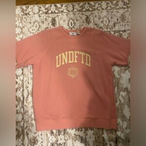 UNDFTD Pink Short Sleeve Sweatshirt